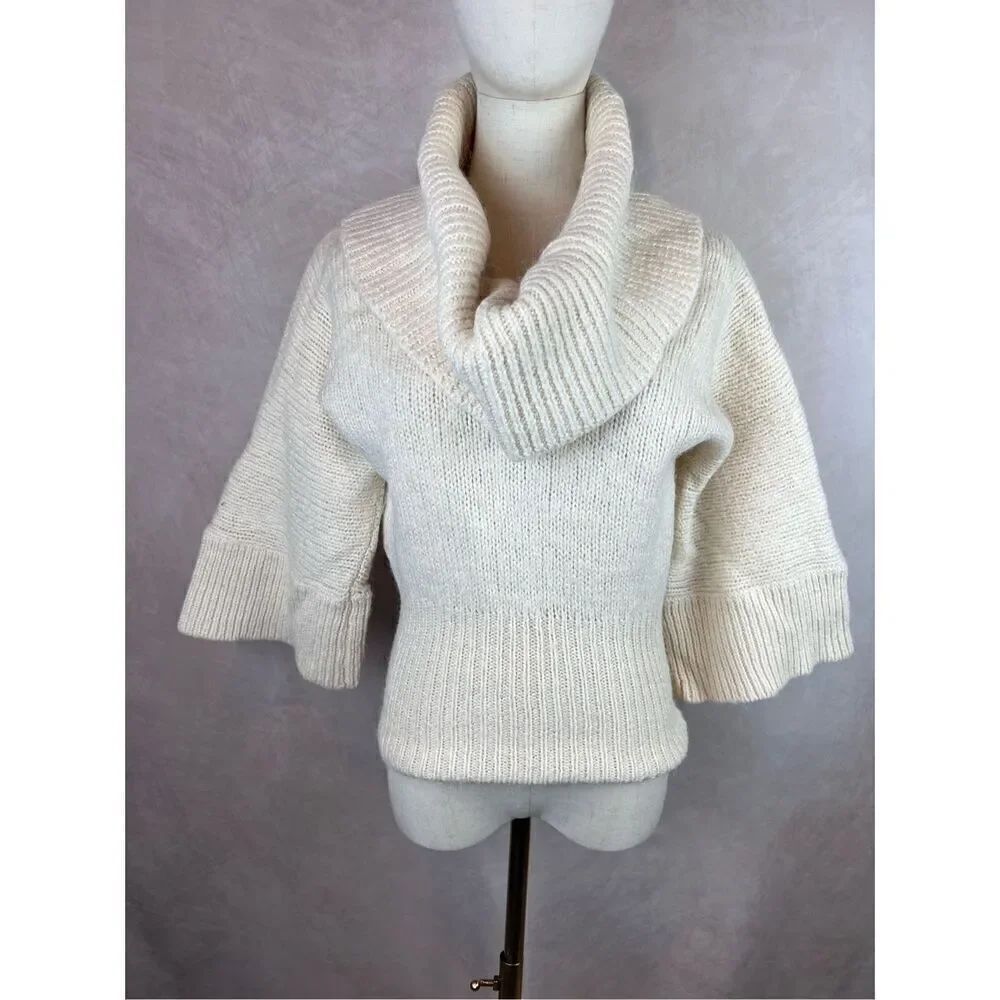 Lucky Brand Cowl Neck Wool Blend Sweater Size Extra Small